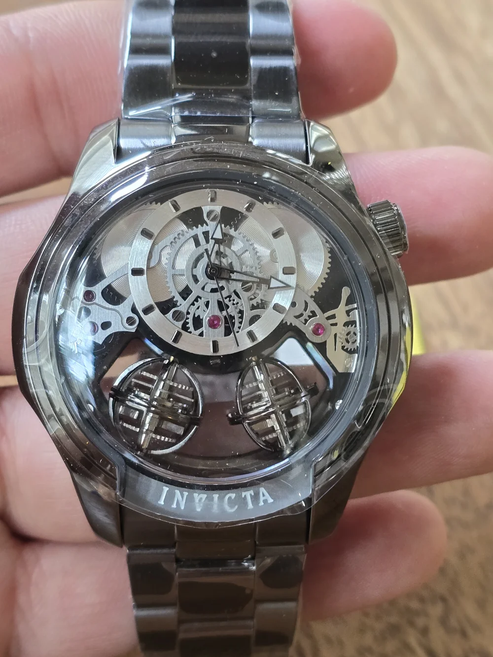 Invicta Black Skeleton Dial Mechanical Watch